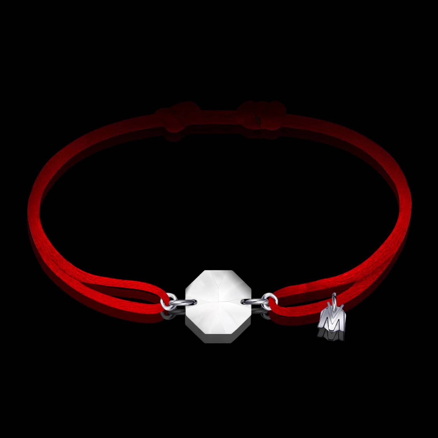 Grand Porte-bonheur Avec Médaille Bouddha Sur Cordon Rouge - NEUF Avec étiquettes