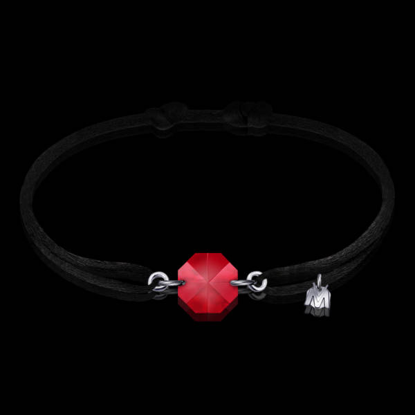 bracelet pour homme et femme en cristal rouge par michael vessiere