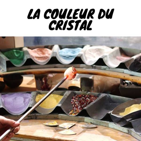 explication de la fabrication du cristal de couleur