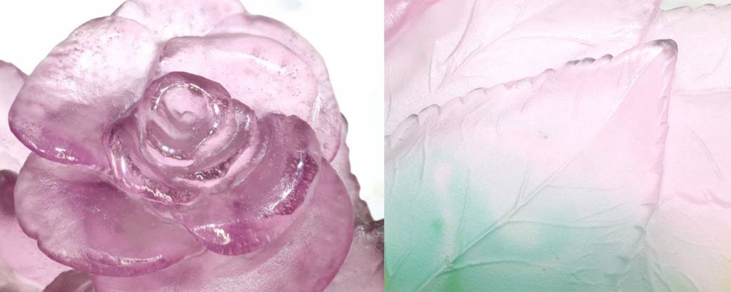 zoom sur la pate de verre