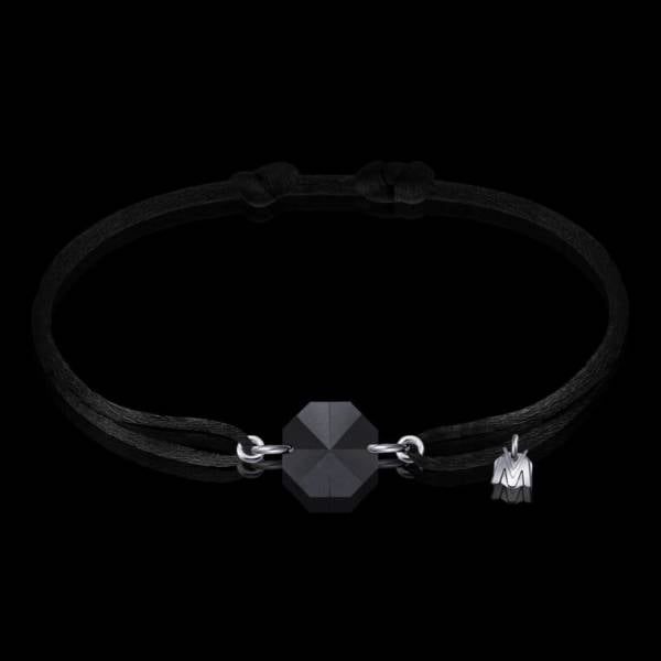 bracelet en cristal noir pour homme par michael vessiere