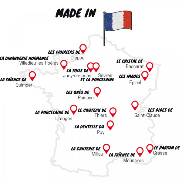 carte de France des savoir-faire