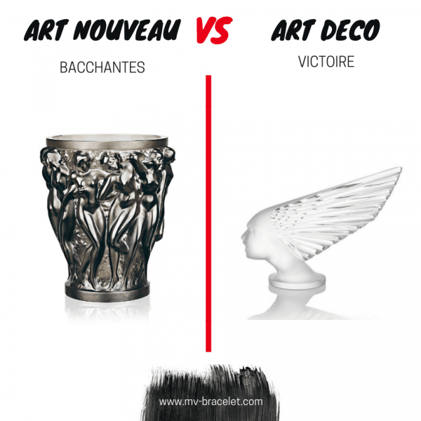 exemple de difference entre l'art nouveau et l'art deco