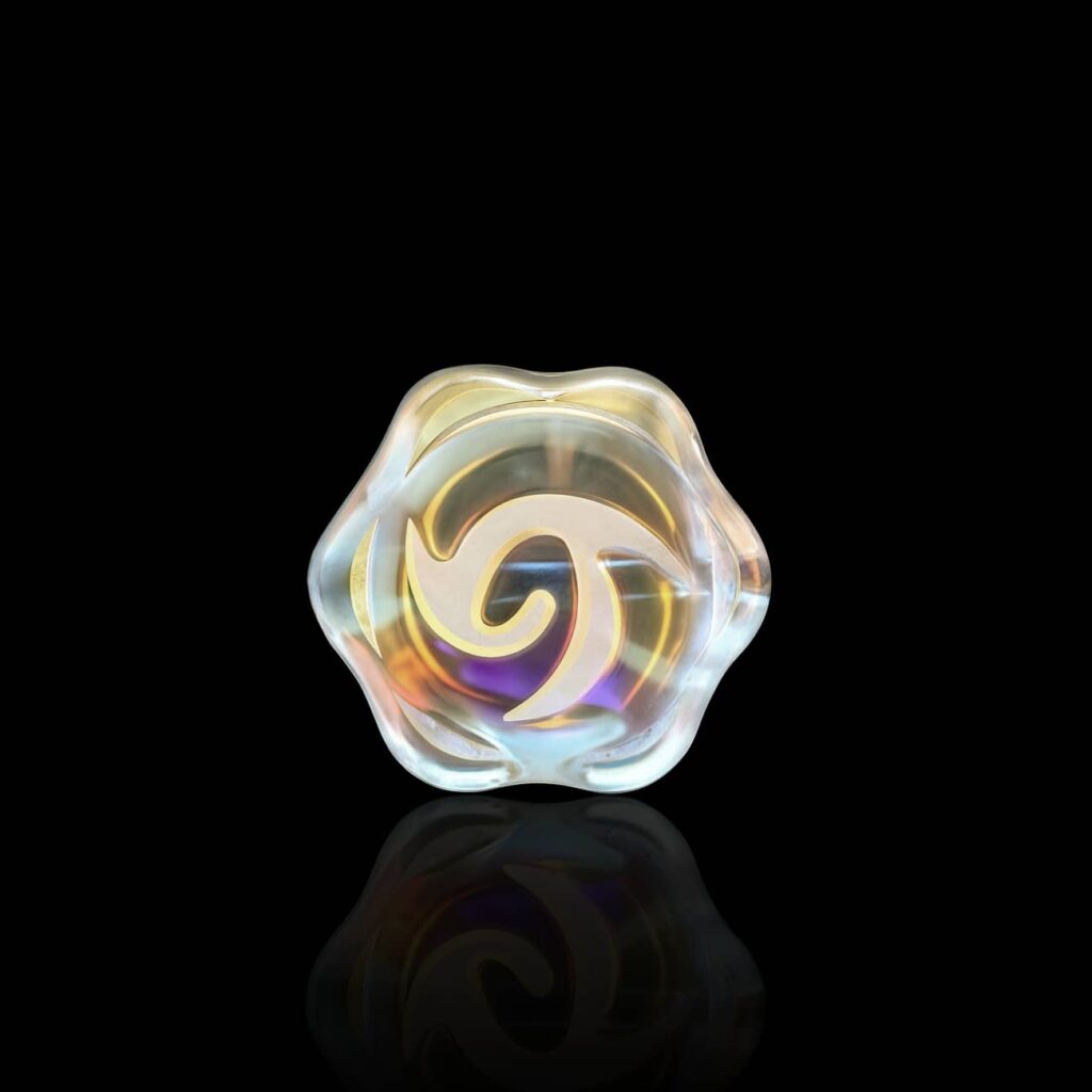 bracelet-perle-fleur-rose-jaune-irise