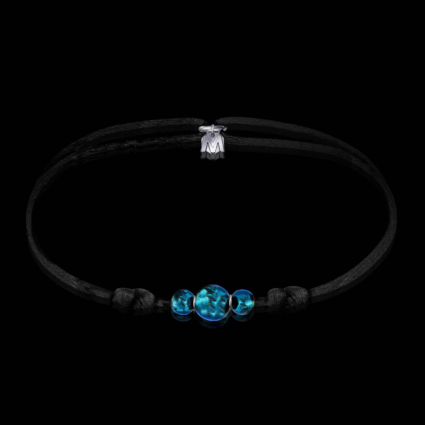 bracelet-tresor-argent-verre-bleu-sur-cordon