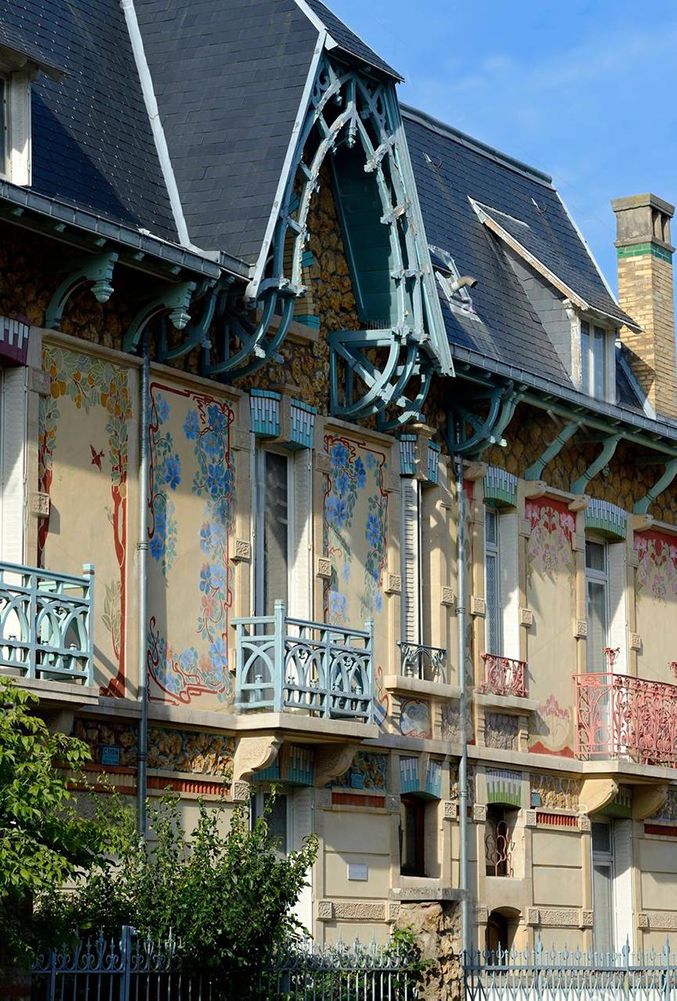 architecture art nouveau des villas rue Felix Faure nancy
