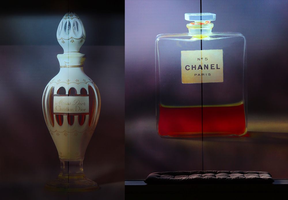 exposition prelude du musee du flacon de parfum de baccarat au pole bijou