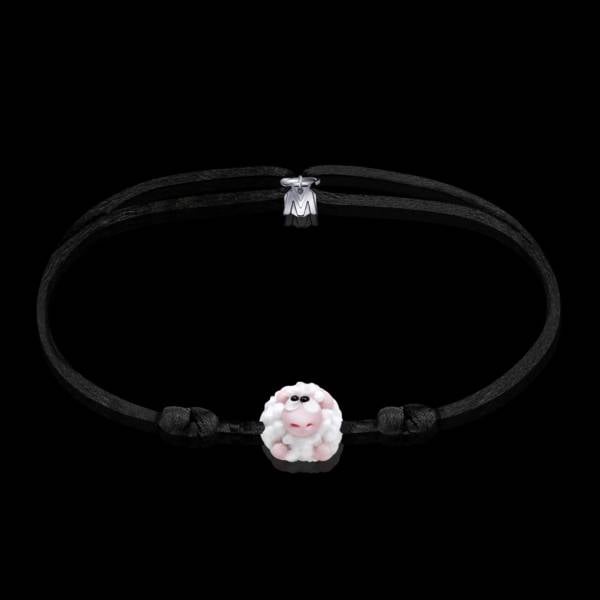 bracelet motif mouton en verre