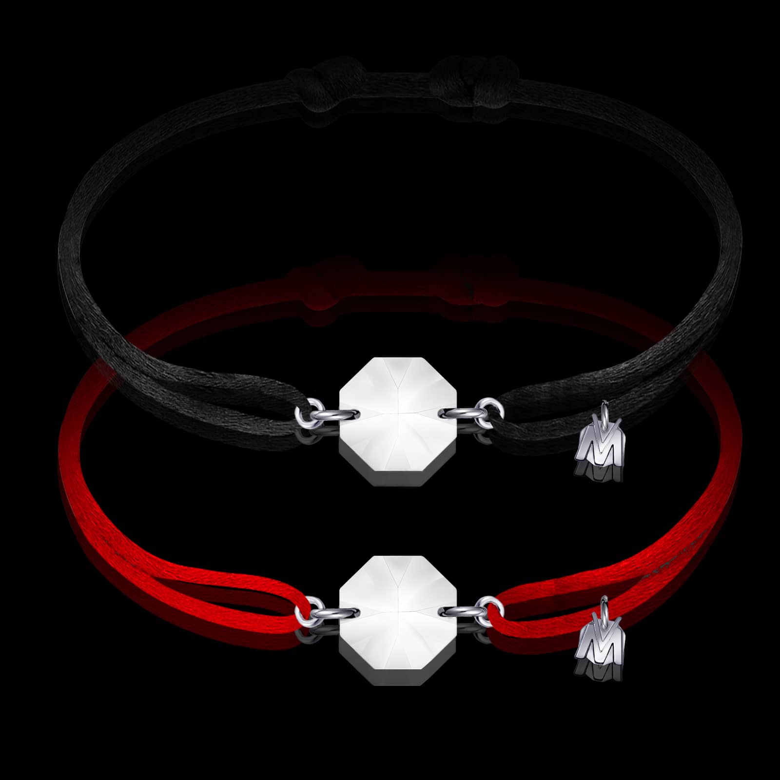 Offrez-lui un bijou unique  Bracelet fil, Bracelet couple, Fil rouge