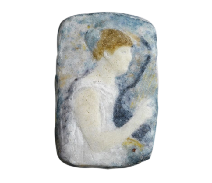 femme-lyre-pate-de-verre-henry-cros