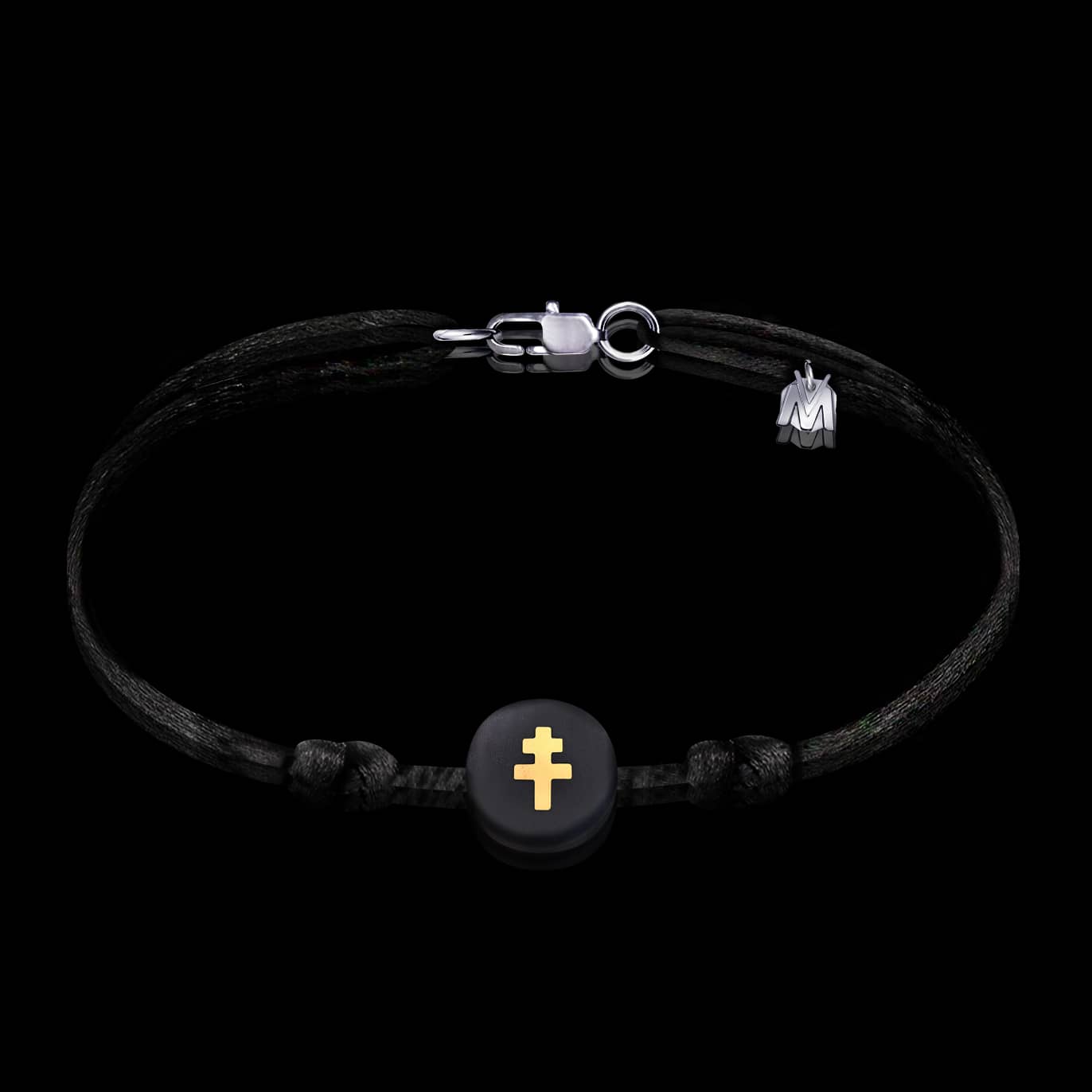 bracelet-croix-lorraine-noir-cordon