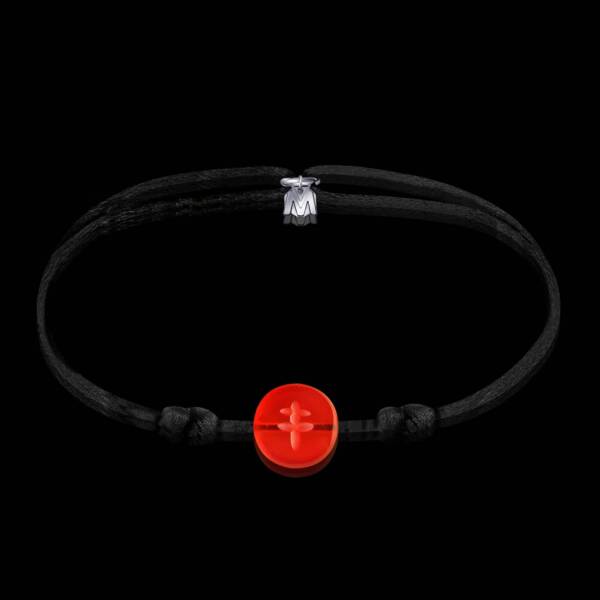 bracelet-croix-de-lorraine-grave-verre-rouge