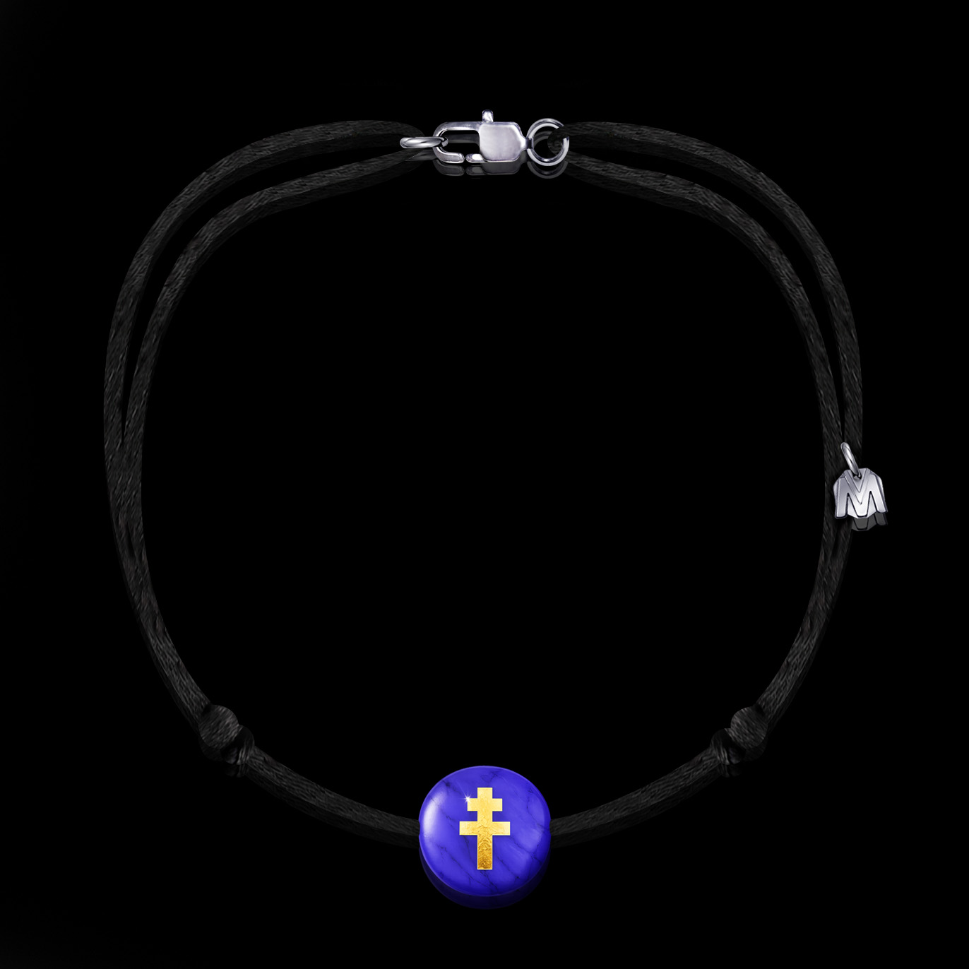 collier-croix-de-lorraine-bleu-michael-vessiere