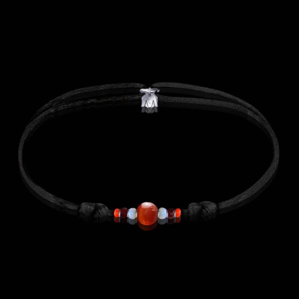 bracelet-cornaline-verre-de-murano-cordon