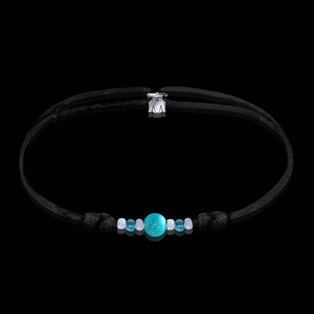 Lot De 3 Bracelets Fantaisie En Verre Style Murano - Couleurs Vert, Gris, Bleu, 156 Grammes, Occasion