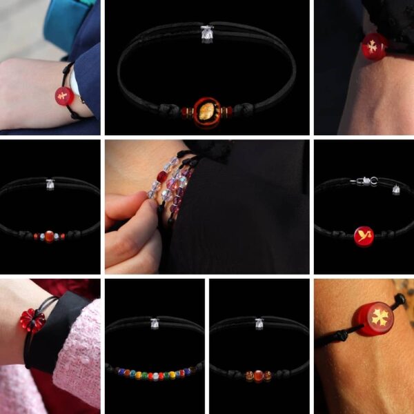 Bijoux Bijoux de bras Bracelets Esprit Bracelet rouge-cr\u00e8me style d\u00e9contract\u00e9 