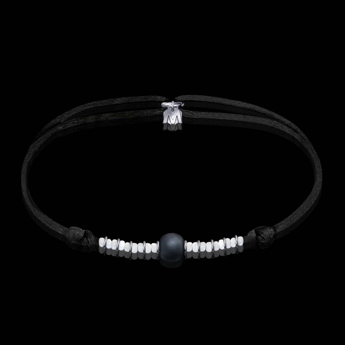 Bracelet Argent Perle Noire Tahiti Avec Diamants Et Spinelle - ROSEMIMOSA, Neuf Avec étiquettes