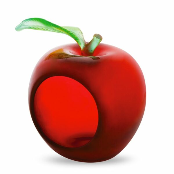 cadeau-16-ans-photophore-pomme-rouge-Daum-France