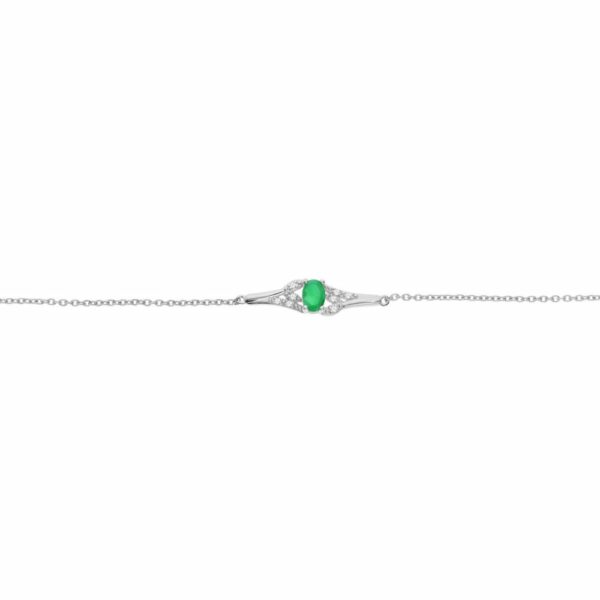 bracelet-emeraude-en-argent-rhodie-chaine