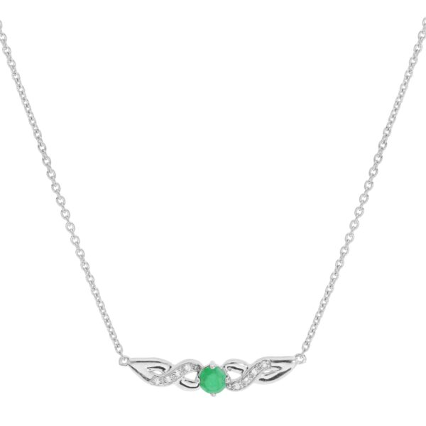 collier-en-argent-rhodie-chaine-avec-pendentif-barrette-emeraude-veritable-et-topazes-blanches