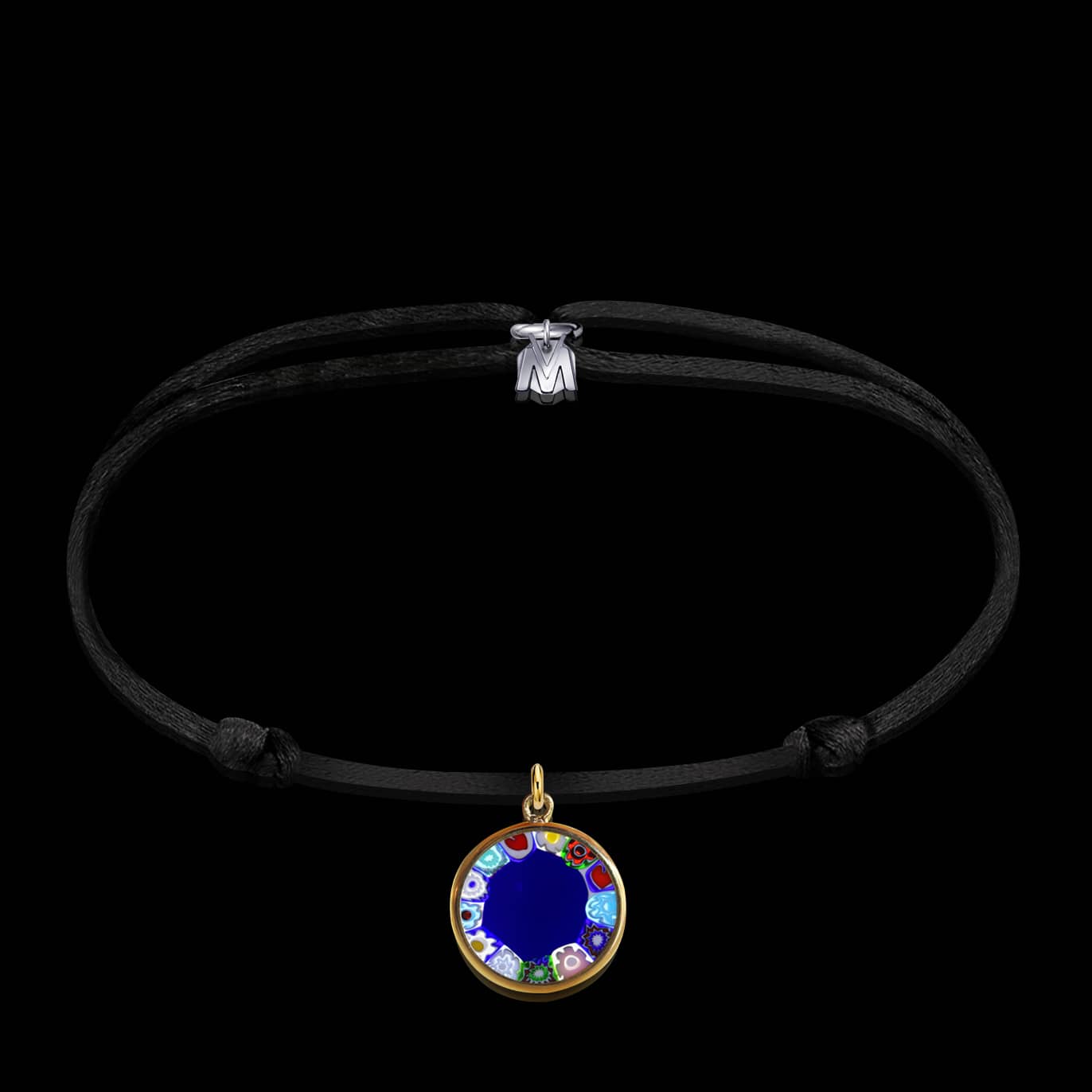 bracelet-medaillon-murano-bleu-nuit