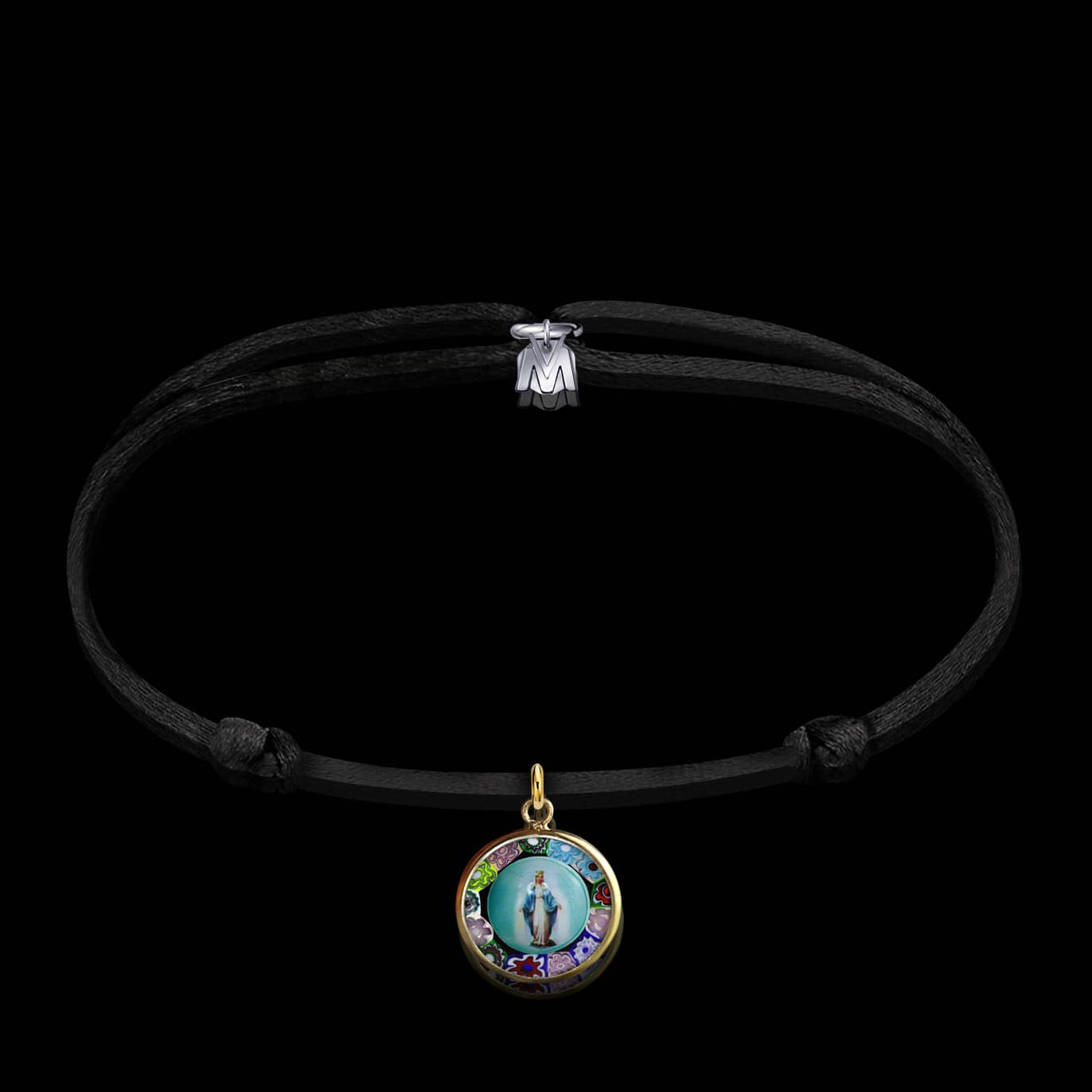 bracelet-medaillon-vierge-murano
