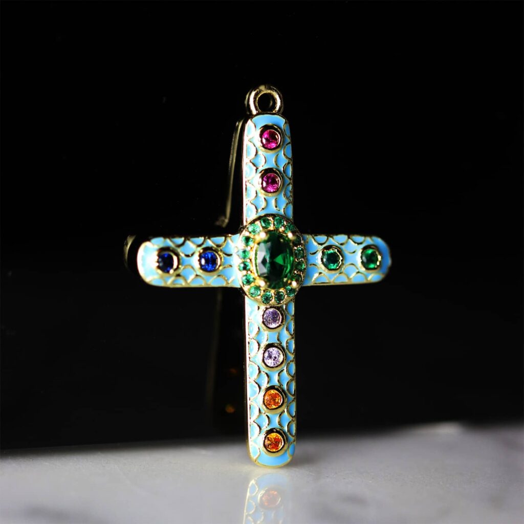 collier-croix-turquoise