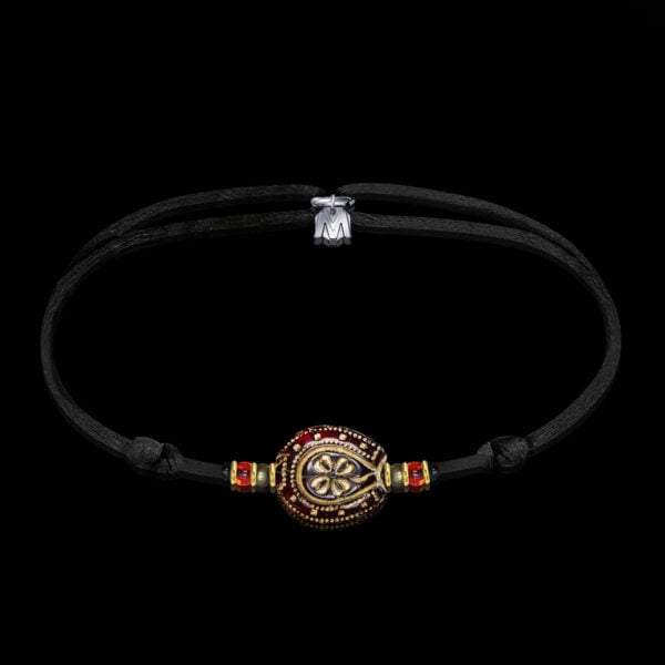 bracelet-porte-bonheur-trefle-rouge-verre-cordon