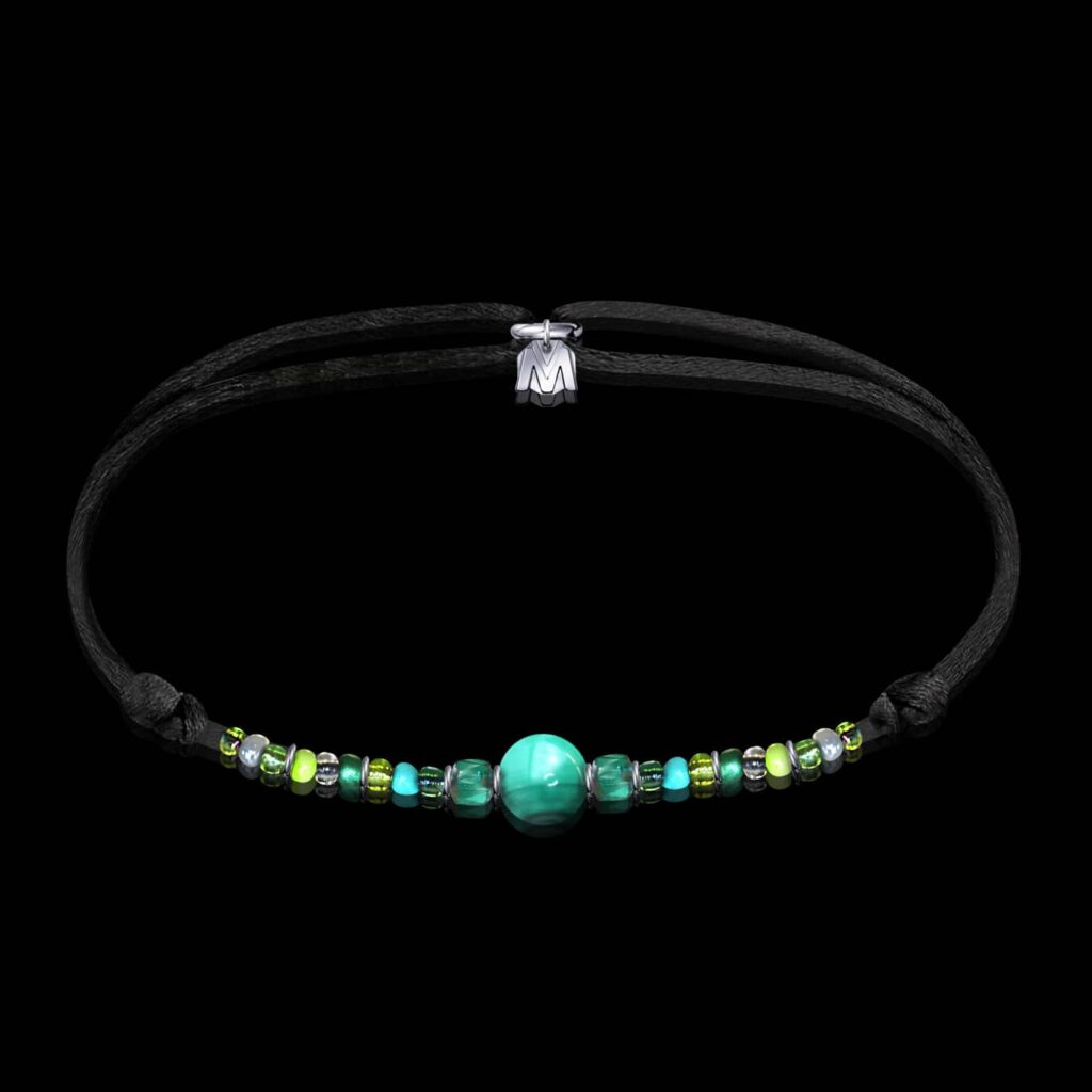 Bracelet Perles Agate Mate & Malachite - Sur Mesure Homme Femme