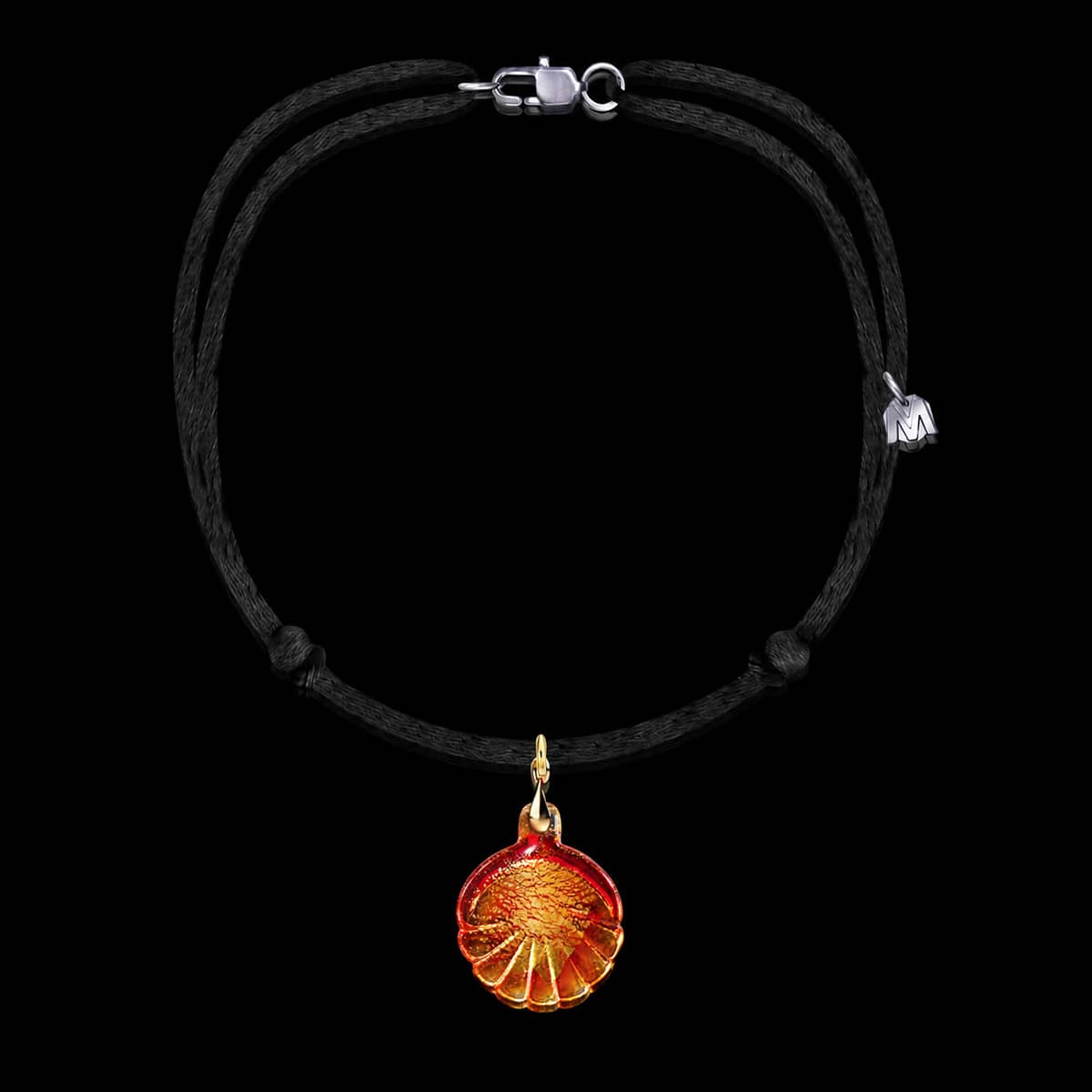 collier-venus-murano-feuille-or-rouge