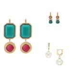 Boucles D'oreilles Dormeuses Vintage Chorange Paris - Alliage Argenté - Occasion