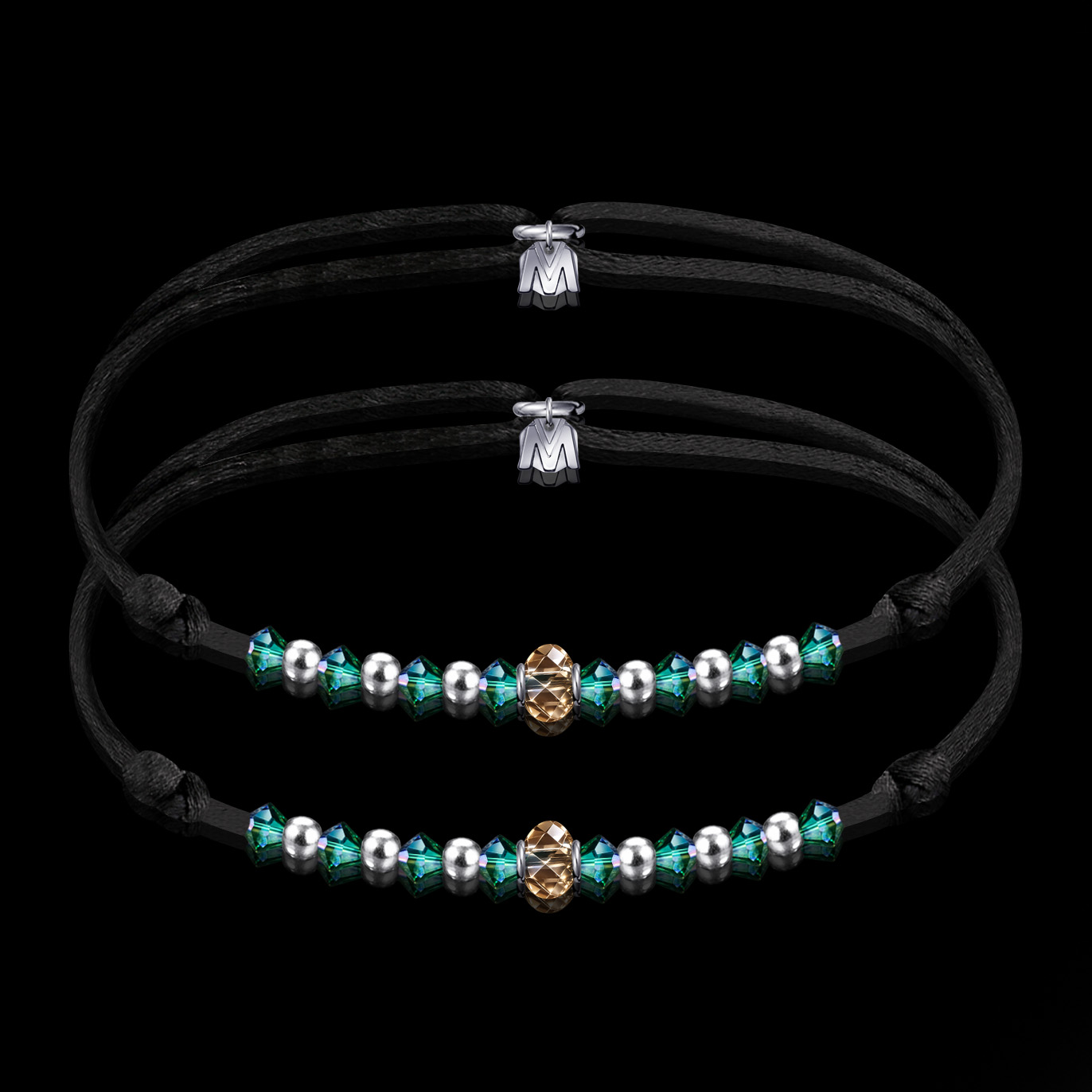 bracelet-de-couple-noces-emeraude-40-ans-de-mariage