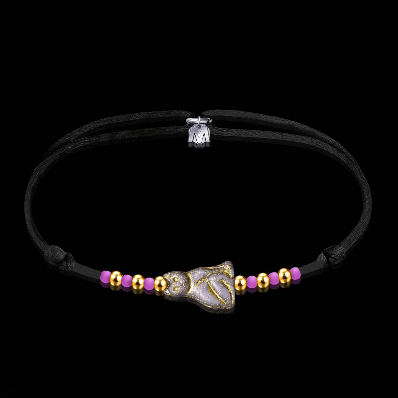 bracelet-porte-bonheur-chat-bastet-lavande