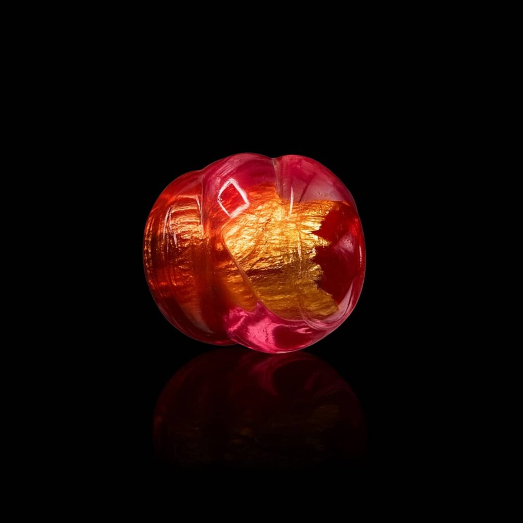 bracelet-perles-murano-feuille-or