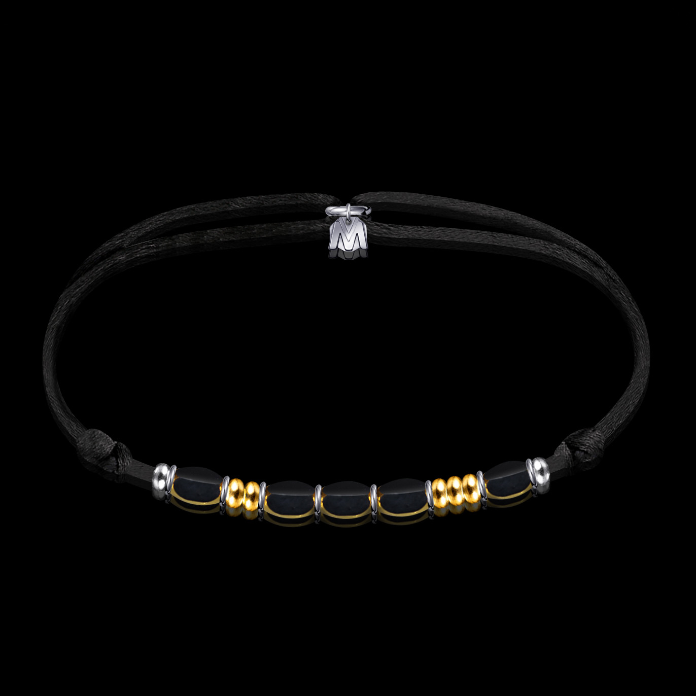 bracelet-symbole-amour-morse-noir