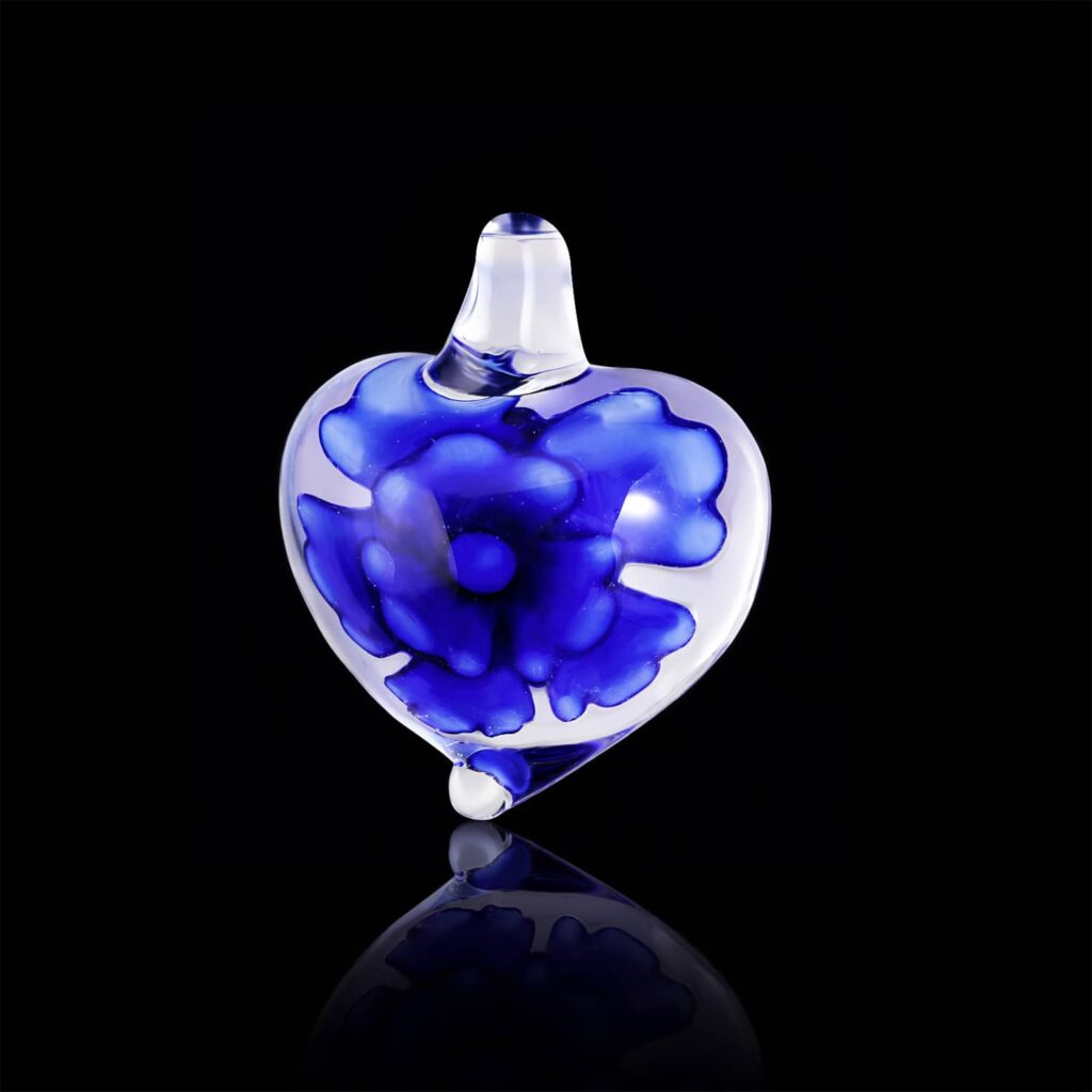 collier-coeur-flower-verre-bleu