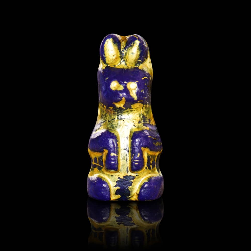 lapin-de-paques-verre-bleu-lapislazuli