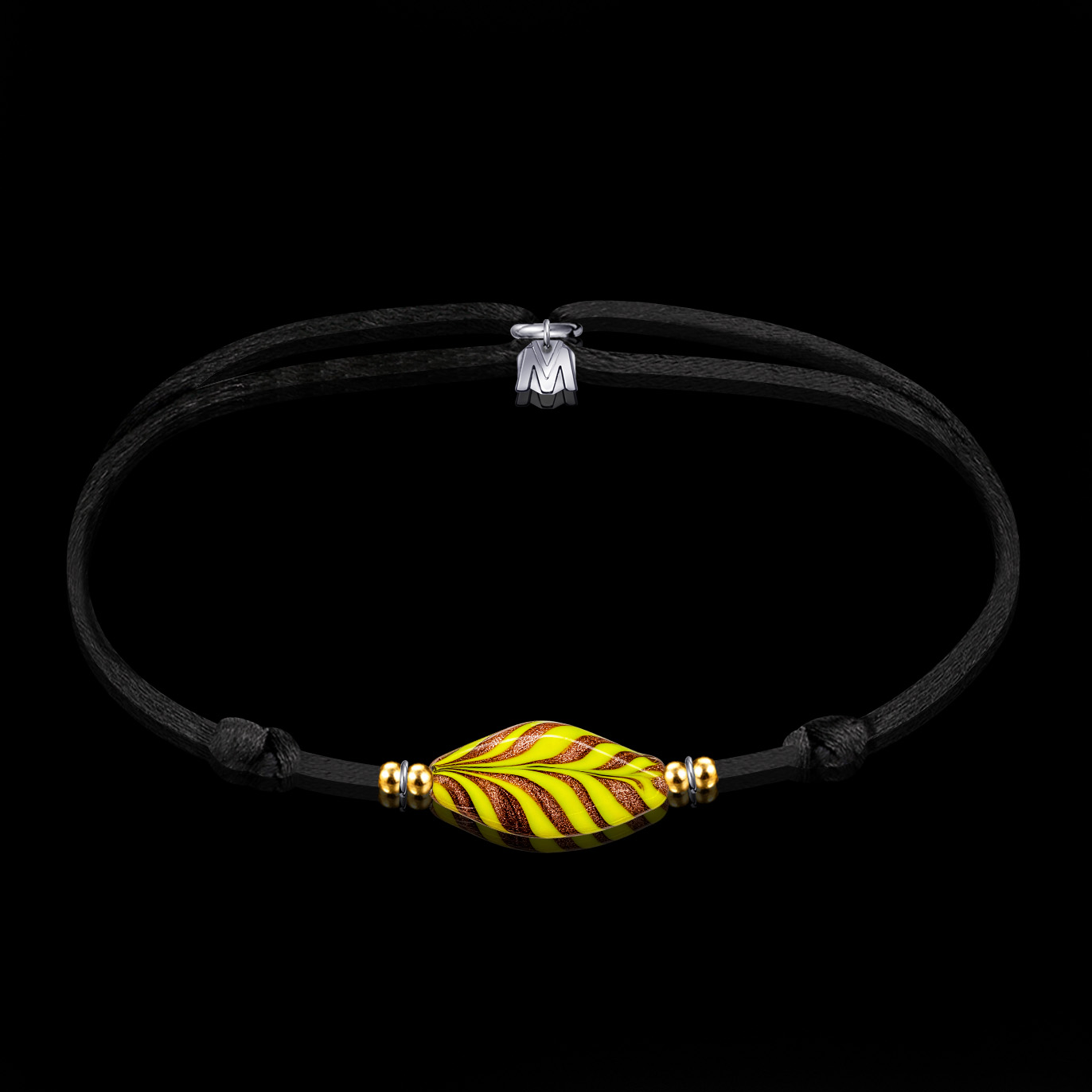 bracelet-Berlingot-jaune-verre-de-murano